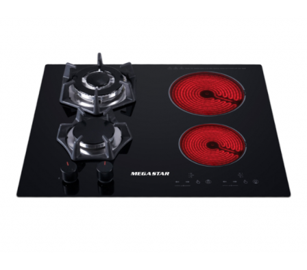 ANAFE MEGA STAR COMBINADO 2 GAS 2 VITRO COOKTOP2 1800W