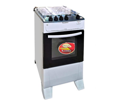 COCINA JAMES TOP 4H C-115 INOX BLANCO C/ ENCENDIDO