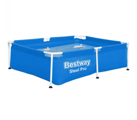 PISCINA RECTANGULAR C/EST. METALICA 500LT. S/ DEPURADOR. BESTWAY KIDS