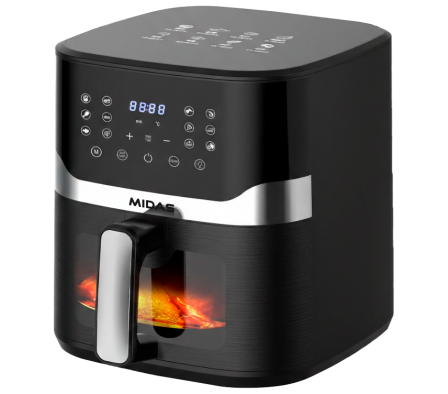 FREIDORA AIR FRYER MIDAS 8LTS DIGITAL NEGRO